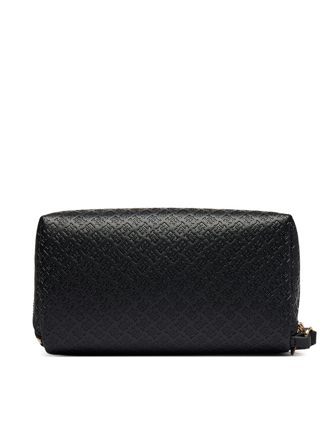 Tommy Hilfiger Kosmetiktasche Tommy Hilfiger Th Icon Double Washbag Mono AW0AW18930 Schwarz
