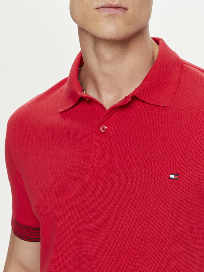 Tommy Hilfiger Tommy Hilfiger Pólóing Flag MW0MW34780 Piros Slim Fit
