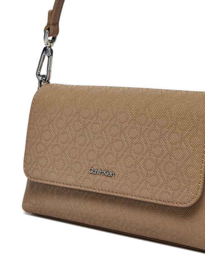 Calvin Klein Ročna torba Calvin Klein Ck Must Dbl Strap Mini Bag_Mono K60K613088 Rjava