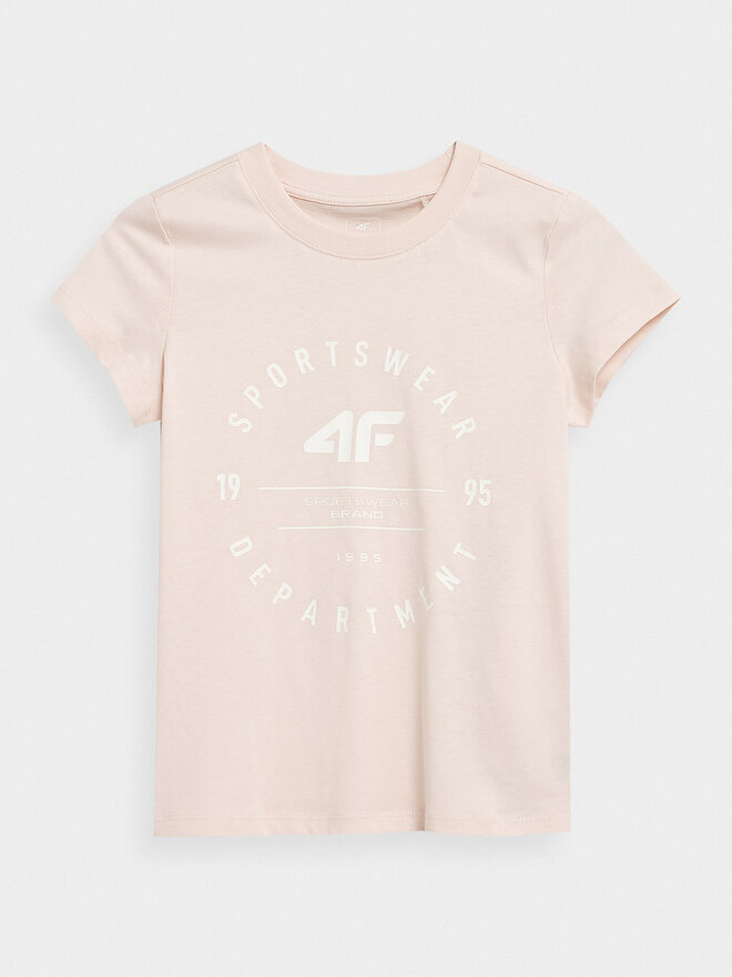 4F 4F Marškinėliai 4FJSS23TTSHF280 Smėlio Regular Fit