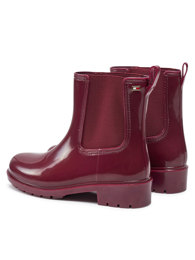 Tommy Hilfiger Wellington Tommy Hilfiger Flag Rainboot FW0FW08213 Bordeaux