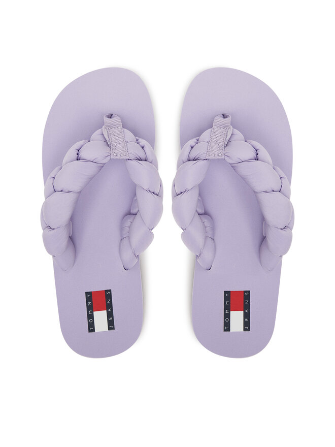 Tommy Jeans Джапанки Tommy Jeans Braided Thong Beach Sandal EN0EN02877 Виолетов