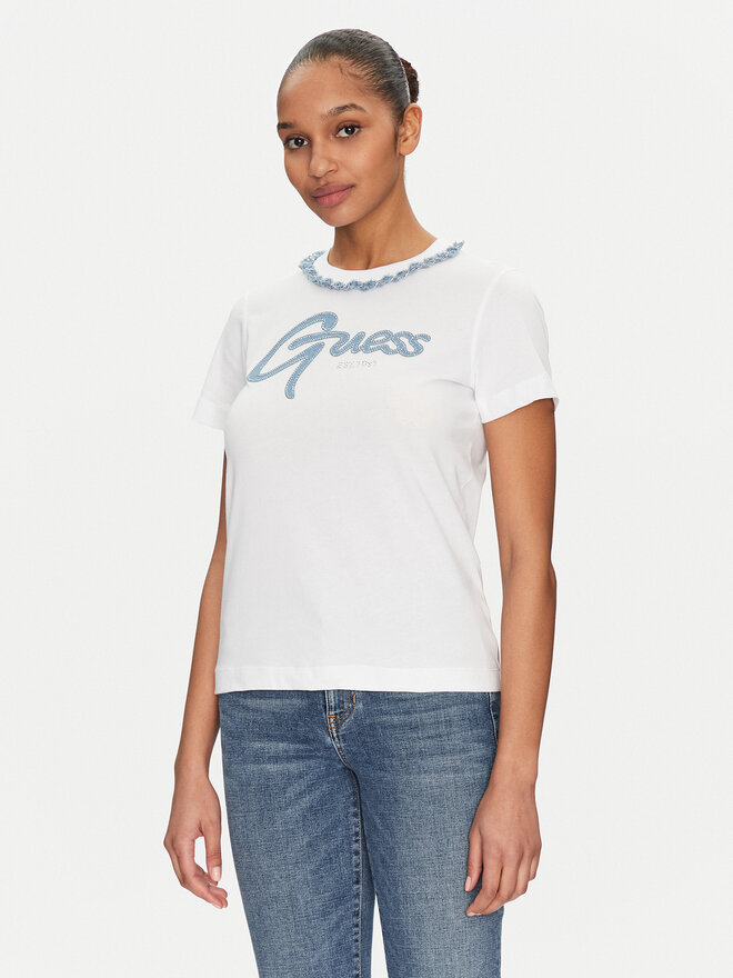 Guess Guess Camiseta W5GI03 I3Z14 Blanco Regular Fit