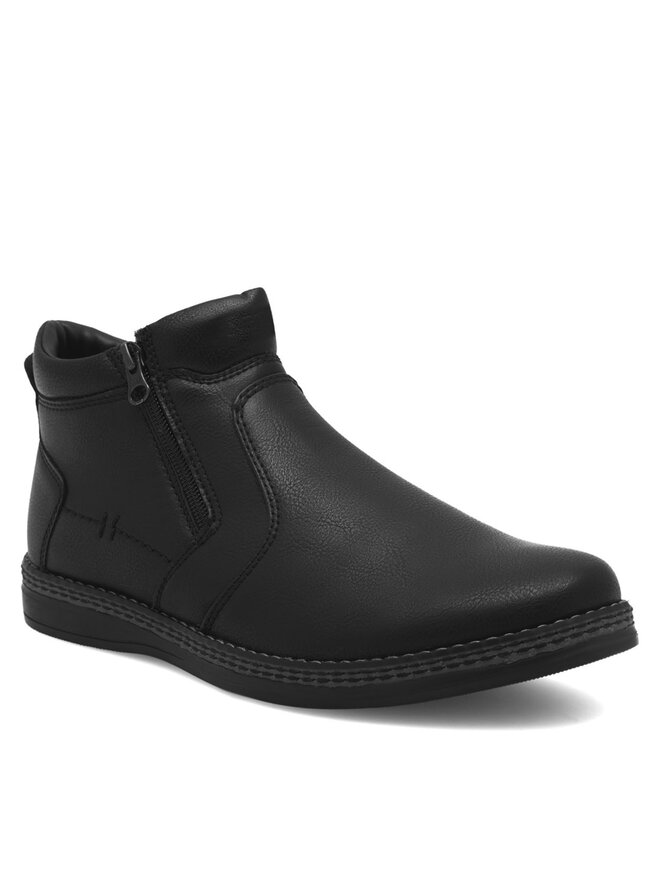 Lanetti Schnürschuhe Lanetti MBS-CARDIFF-10 Schwarz
