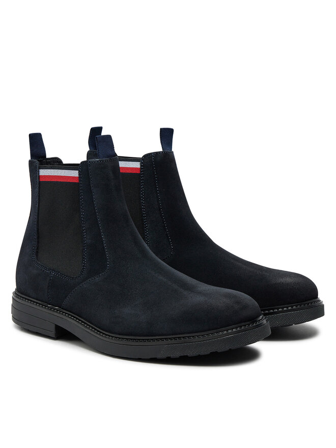 Tommy Hilfiger Klassische Stiefeletten Tommy Hilfiger Chelsea FM0FM05191 Dunkelblau