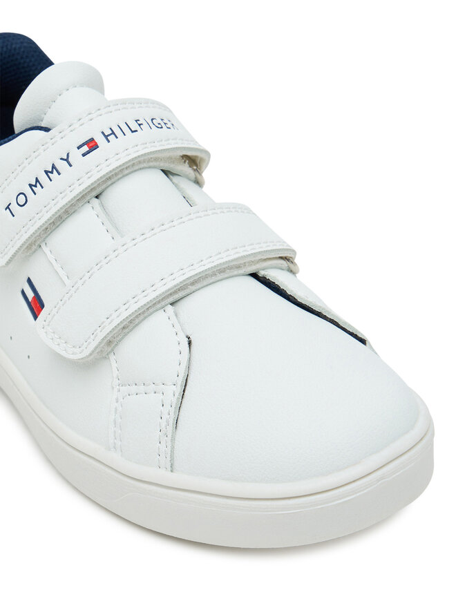Tommy Hilfiger Snīkeri Tommy Hilfiger Low Cut Velcro Sneaker T1X9-34062-1355 S Balts
