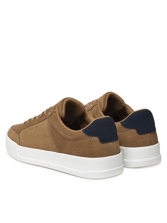 Tommy Hilfiger Sneakersy Tommy Hilfiger Th Court Summer Suede FM0FM05517 Hnedá