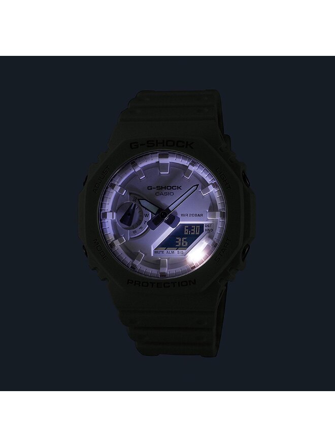 G-Shock Zegarek G-Shock GA-2100-7A7ER Biały