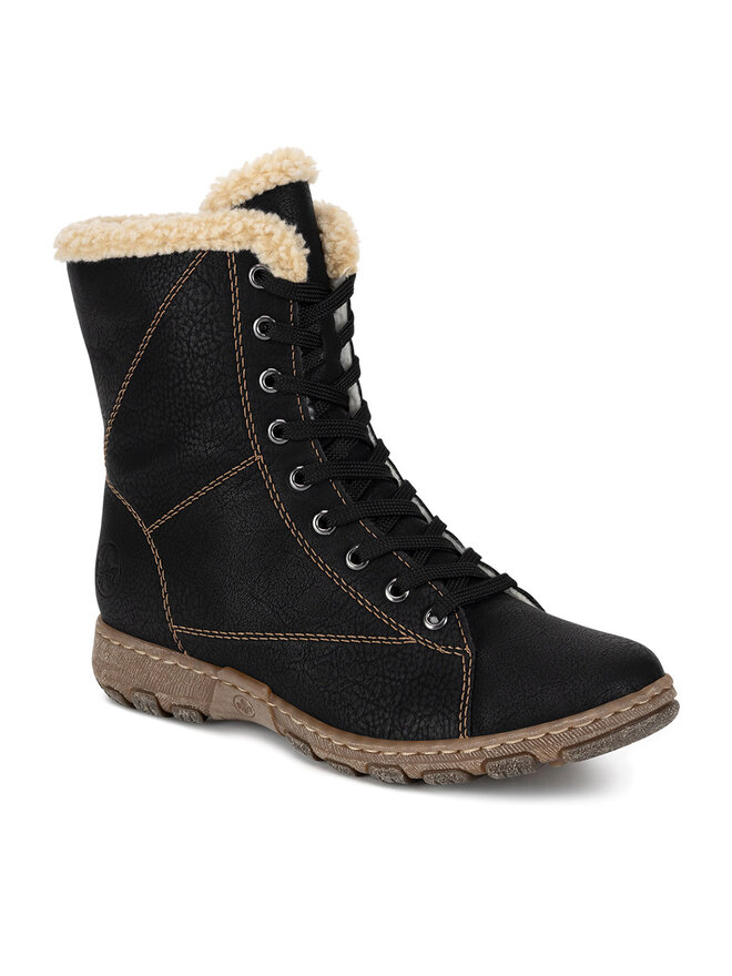 Rieker Botine Rieker Z0102-00 Negru