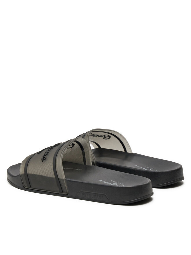 Pepe Jeans Şlapi Pepe Jeans Slider Translucent W PLS70147 Negru