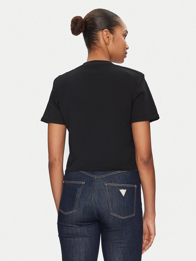 Guess Guess Marškinėliai W5GI15 K8FQ4 Juoda Regular Fit