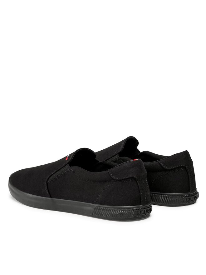 Tommy Hilfiger Sneakers aus Stoff Tommy Hilfiger Iconic Slip On FM0FM00597 Schwarz