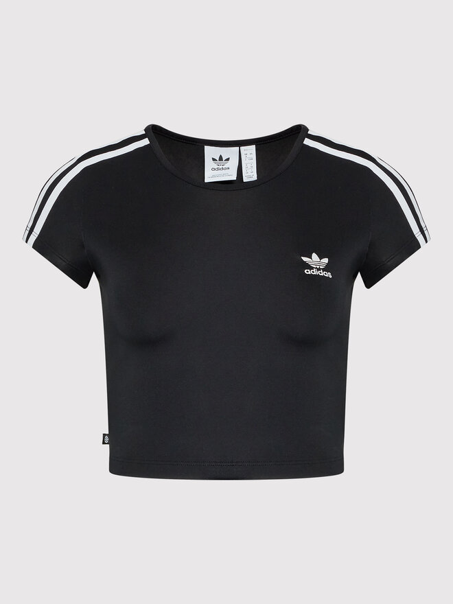 adidas adidas T-Shirt adicolor Classics 3-Stripes HM4710 Μαύρο Slim Fit