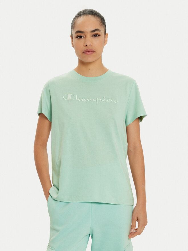 Champion Champion Marškinėliai 117650 Žalia Slim Fit