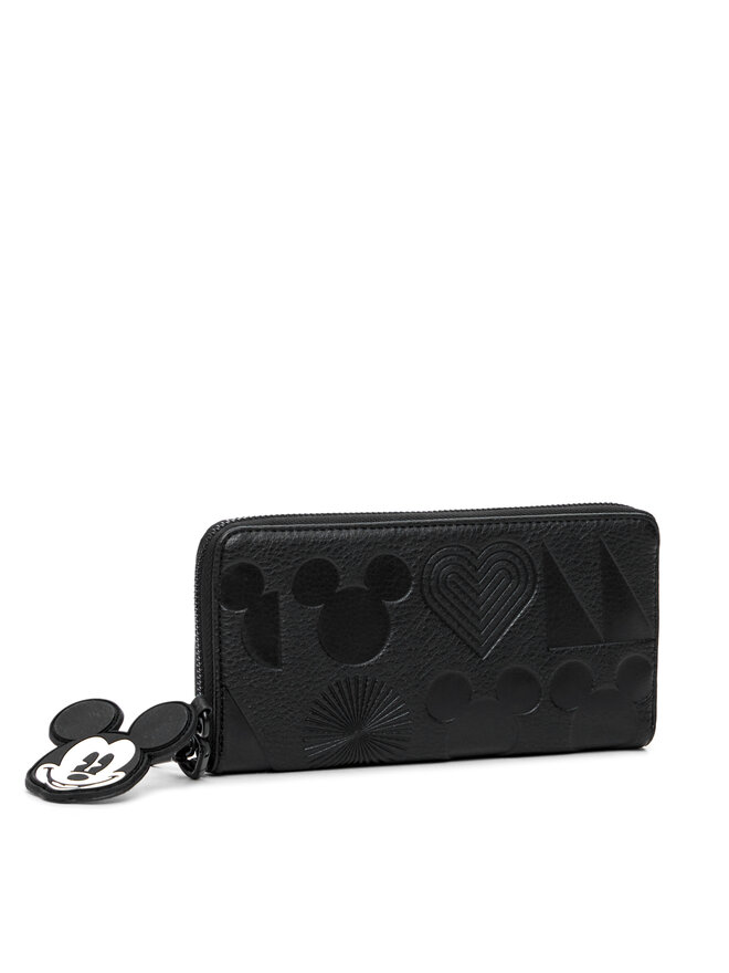 Desigual Velká dámská peněženka Desigual All Mickey Fiona 24WAYP01 Černá