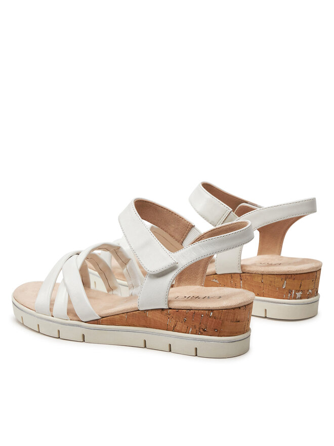CAPRICE Damen Sandalen 9-28313-42 – Leder, Absatz 7,5 Cm, G-Weite, Mit MEMOTION Fußbett Für Komfort