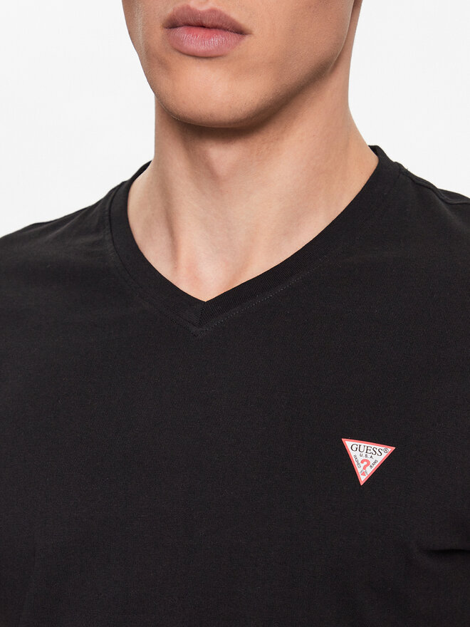 Guess Guess Marškinėliai M2YI37 I3Z14 Juoda Slim Fit