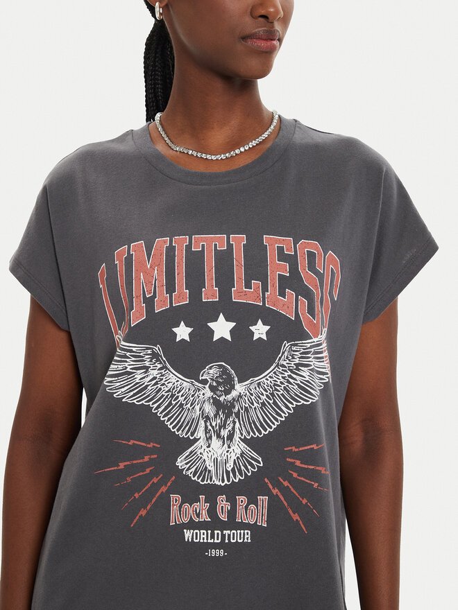 JJXX JJXX T-Shirt Wilma 12274694 Grau Boxy Fit