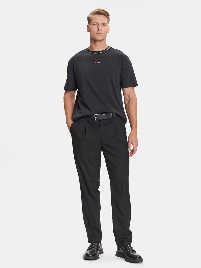 HUGO HUGO Camiseta Split Logo 50544185 Negro Relaxed Fit