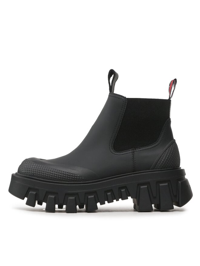 Tommy Jeans Боти тип челси Tommy Jeans Tjw Rubber Rain Boot EN0EN02234 Черен