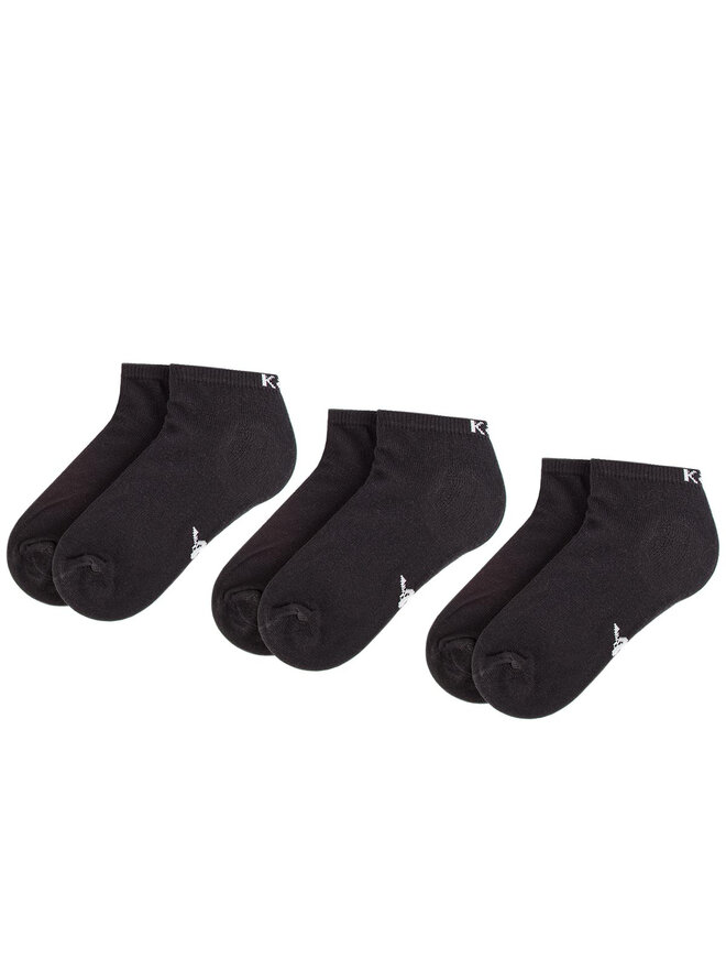 Kappa Σετ 3 ζευγάρια κοντές κάλτσες unisex Kappa 704275 Μαύρο
