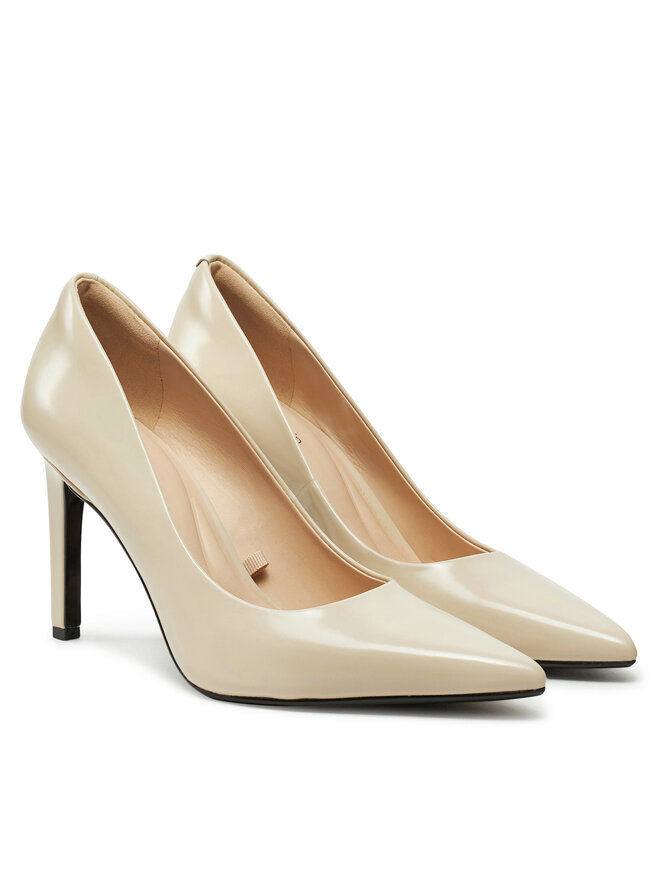 Calvin Klein Γόβες Calvin Klein Heel Pump 90 - Brush L HW0HW02263 Μπεζ