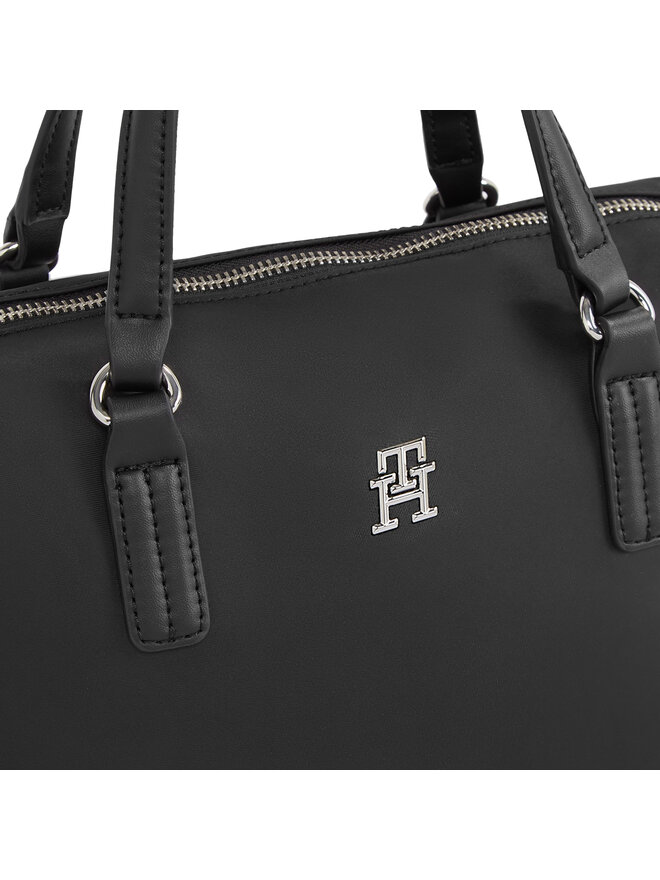 Tommy Hilfiger Ročna torba Tommy Hilfiger Poppy Th Small Tote AW0AW15640 Črna