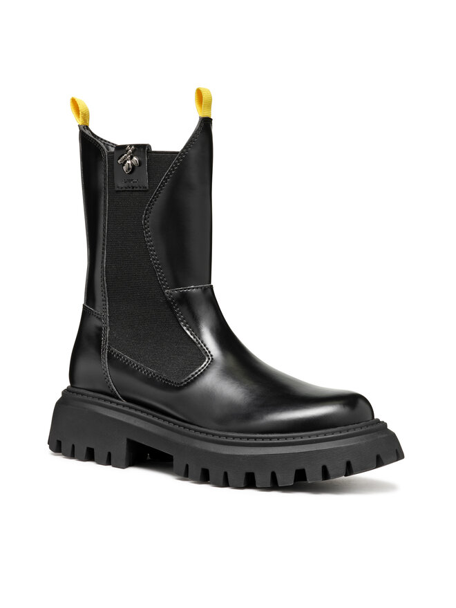Geox Čižmy Geox J Maquinnens Girl J46M6A 0CNNH C9999 S Čierna