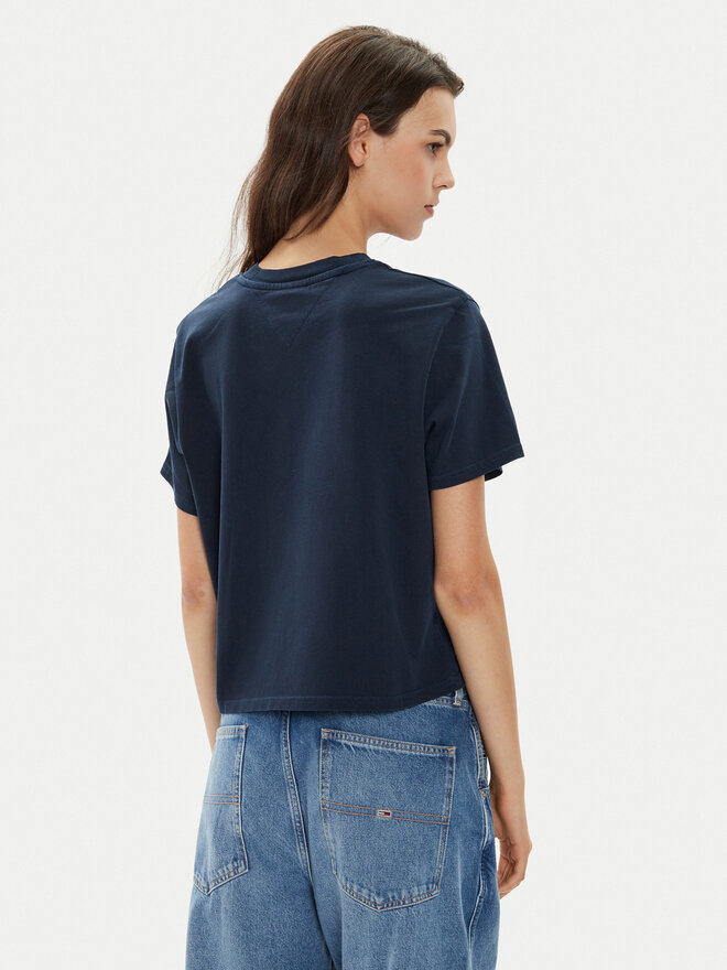 Tommy Jeans Tommy Jeans Póló Flag DW0DW18629 Sötétkék Boxy Fit