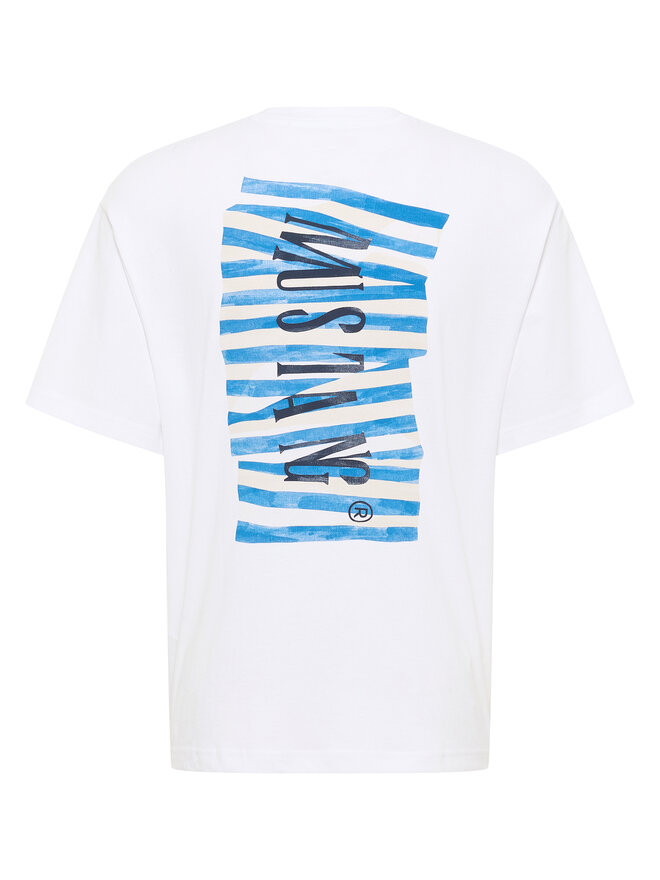 Mustang Mustang T-Shirt Akron 1016499 Λευκό Relaxed Fit