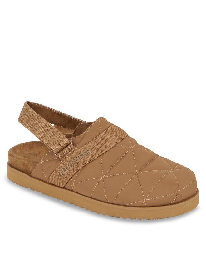 Tommy Hilfiger Pantofole Tommy Hilfiger Warm Hilfiger Mule Sandal FM0FM04773 Marrone