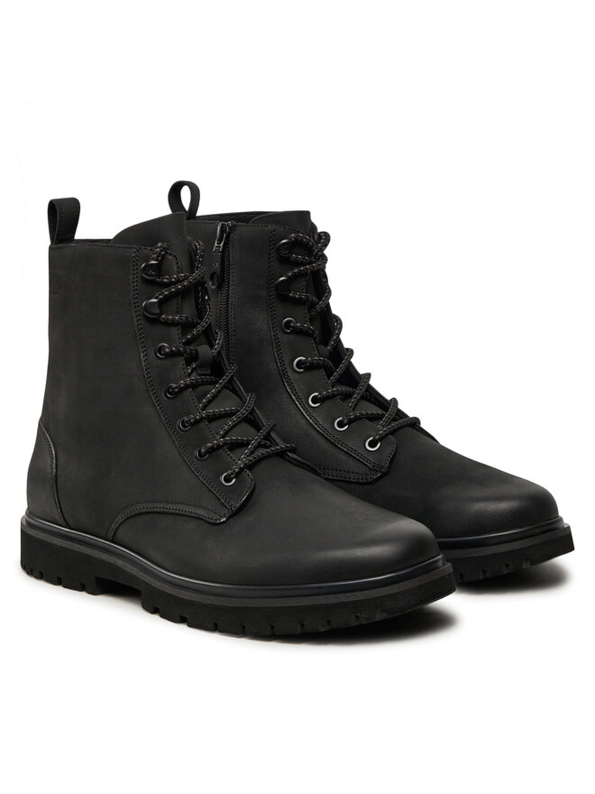 Calvin Klein Jeans Zimske čizme Calvin Klein Jeans Eva Boot Mid Laceup Rebellious YM0YM01071 Crna