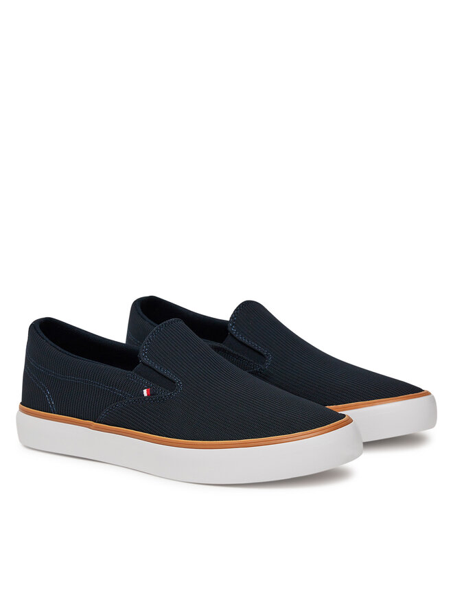 Tommy Hilfiger Πάνινα παπούτσια Tommy Hilfiger Th Hi Vulc Core Low Ii Slipon FM0FM05514 Σκούρο μπλε