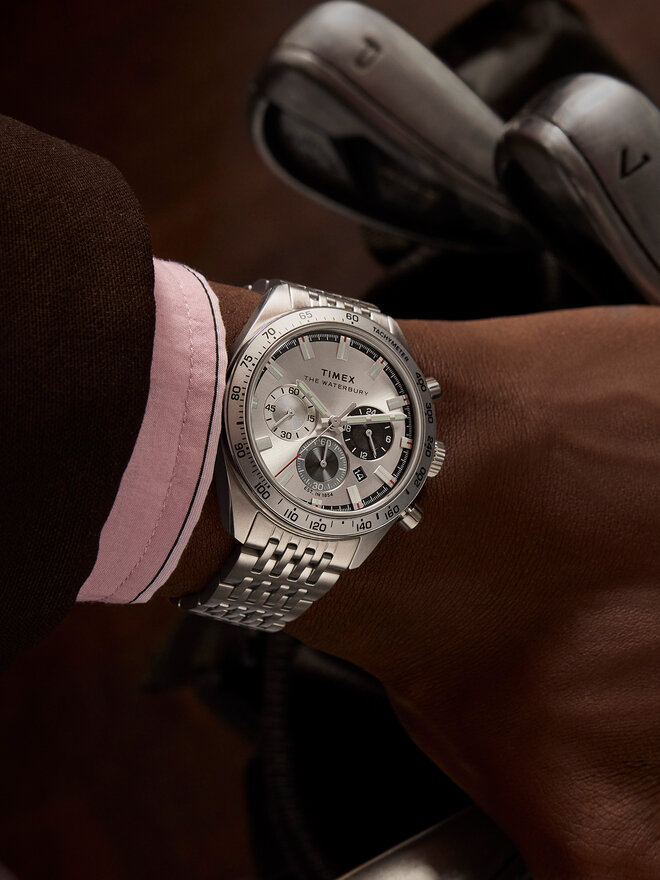 Timex Ρολόι Timex Waterbury TW2Y18700 Ασημί