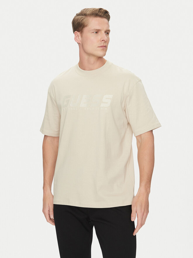 Guess Guess Marškinėliai Z5RI10 I3Z14 Écru Regular Fit