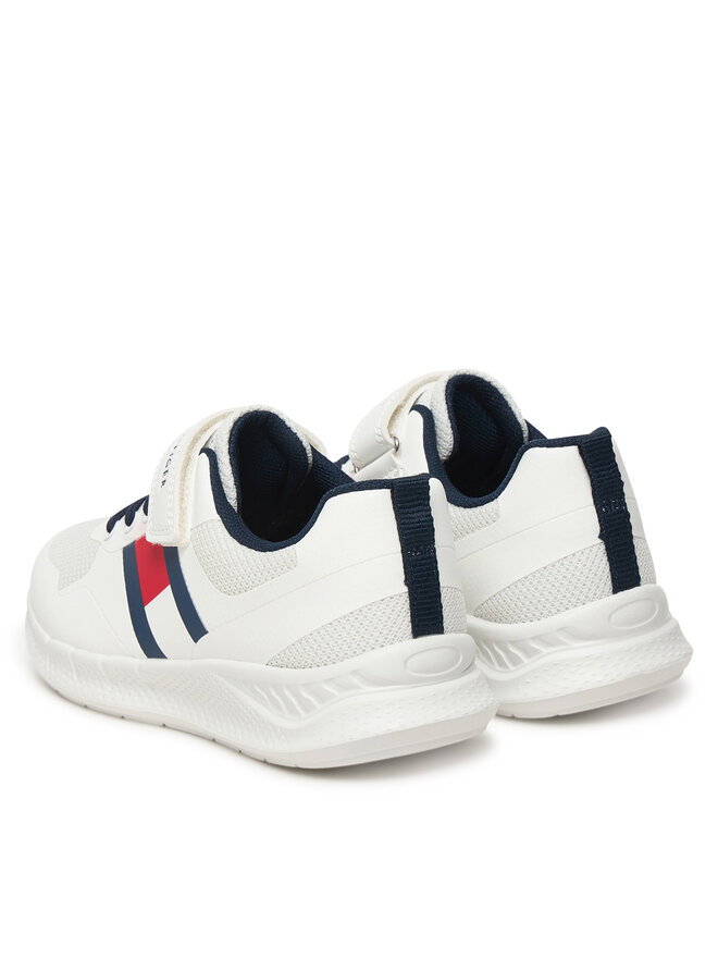 Tommy Hilfiger Sneakers Tommy Hilfiger Flag Low Cut Lace-Up/Velcro T1X9-34369-1843 S Weiß