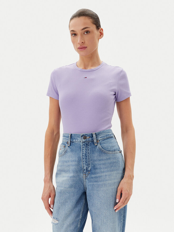 Tommy Jeans Tommy Jeans Camiseta Essential DW0DW17383 Violeta Slim Fit