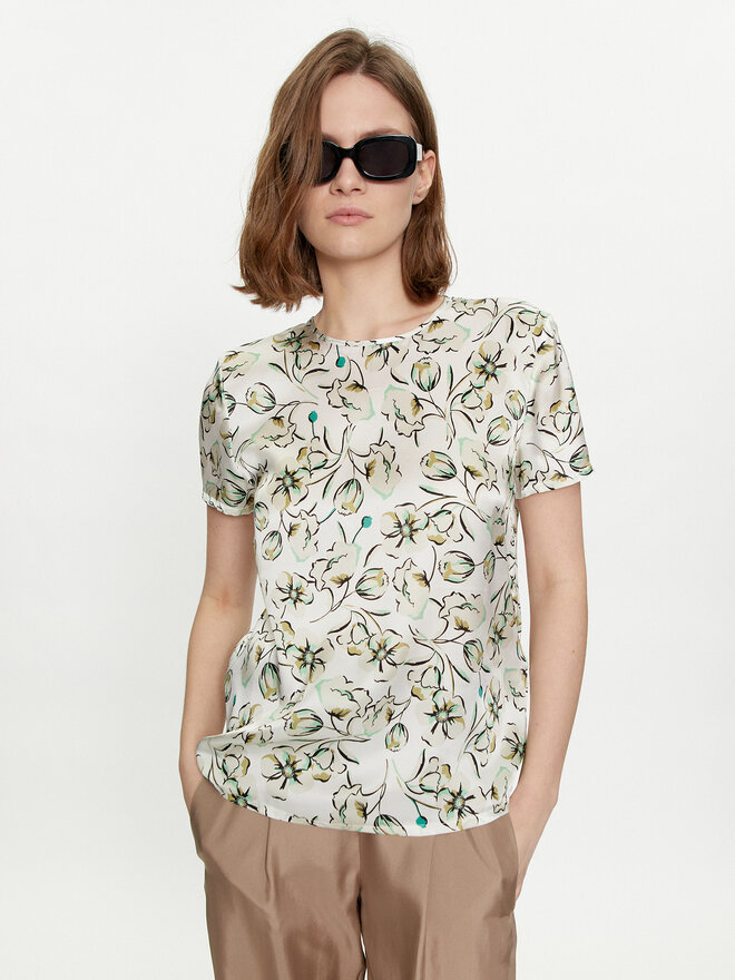 Marella Marella Camiseta Hobby 2413111161 Verde Regular Fit
