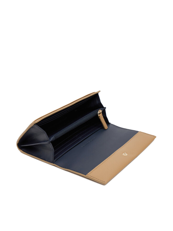 Tommy Hilfiger Portafoglio grande da donna Tommy Hilfiger Th Legacy Flap Lrg Wallet AW0AW17267 Marrone