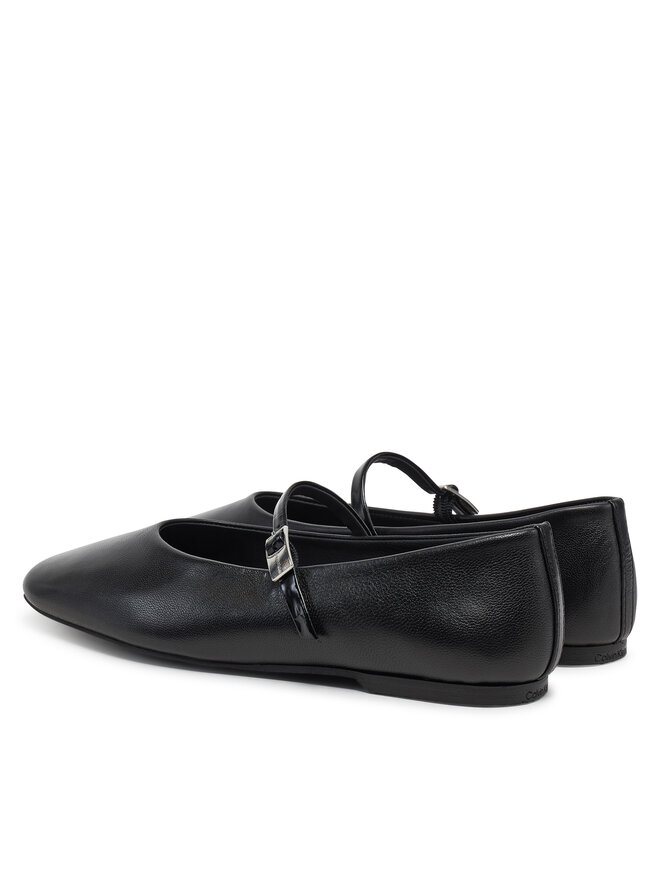 Calvin Klein Baleriny Calvin Klein Ballerina New Buckle - Lth HW0HW02483 Czarny