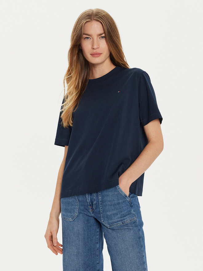 Tommy Hilfiger Tommy Hilfiger Póló Modern Flag WW0WW43597 Sötétkék Relaxed Fit