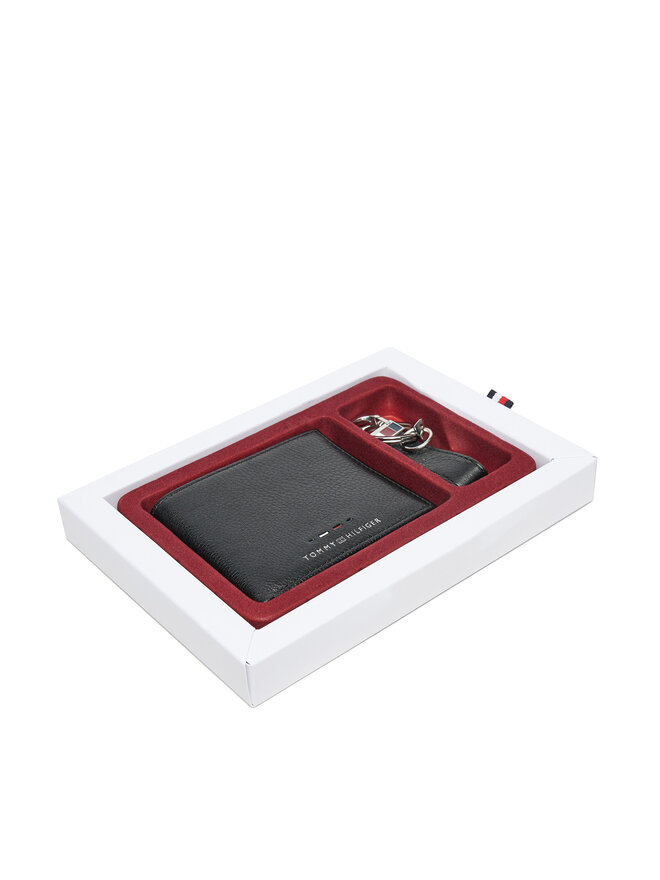 Tommy Hilfiger Zestaw portfel i brelok Tommy Hilfiger Th Premium Mini AM0AM12788 Czarny