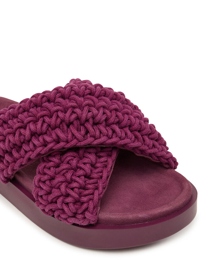 Inuikii Pantoletten Inuikii Woven 1004.003.0062 Dunkelrot