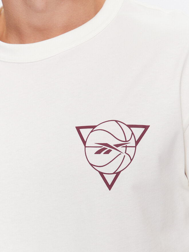Reebok Reebok Marškinėliai Basketball IL4428 Balta Regular Fit