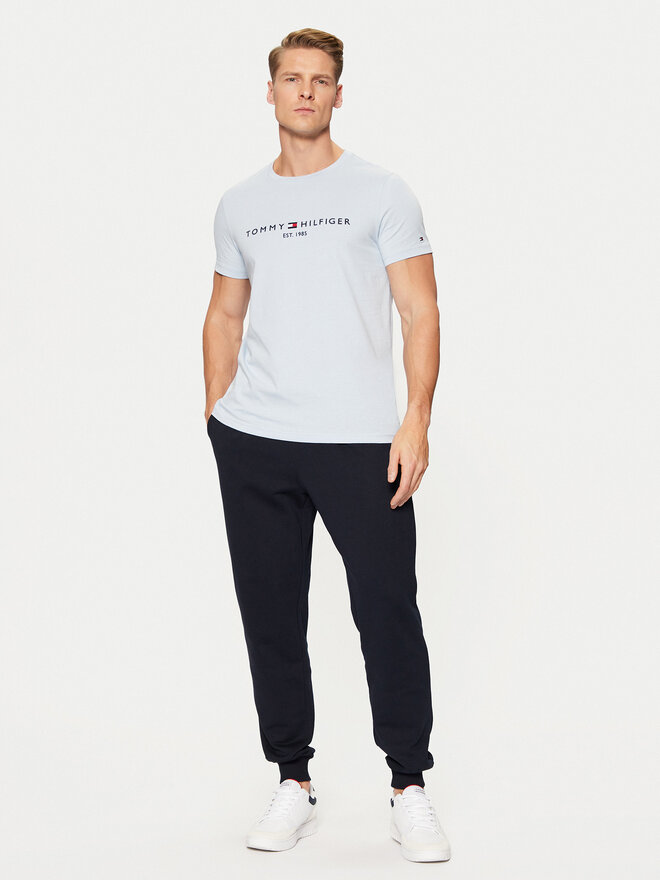 Tommy Hilfiger Tommy Hilfiger T-Shirt Tommy Logo MW0MW11797 Hellblau Slim Fit