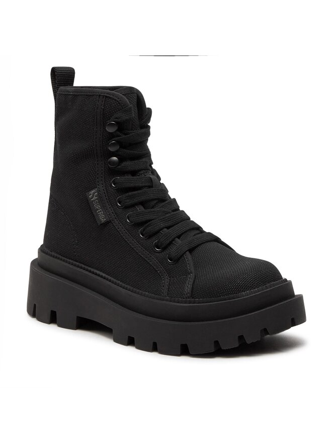 Superga Schnürstiefeletten Superga Alpina Apex High 3051 S1171QW Schwarz