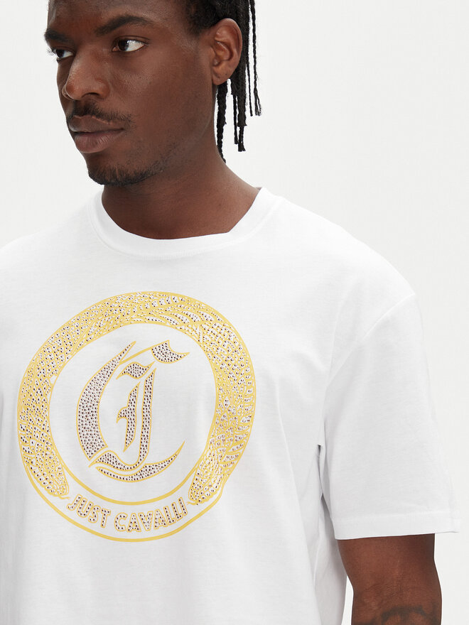 Just Cavalli Just Cavalli Camiseta 78OAHE22 Blanco Regular Fit