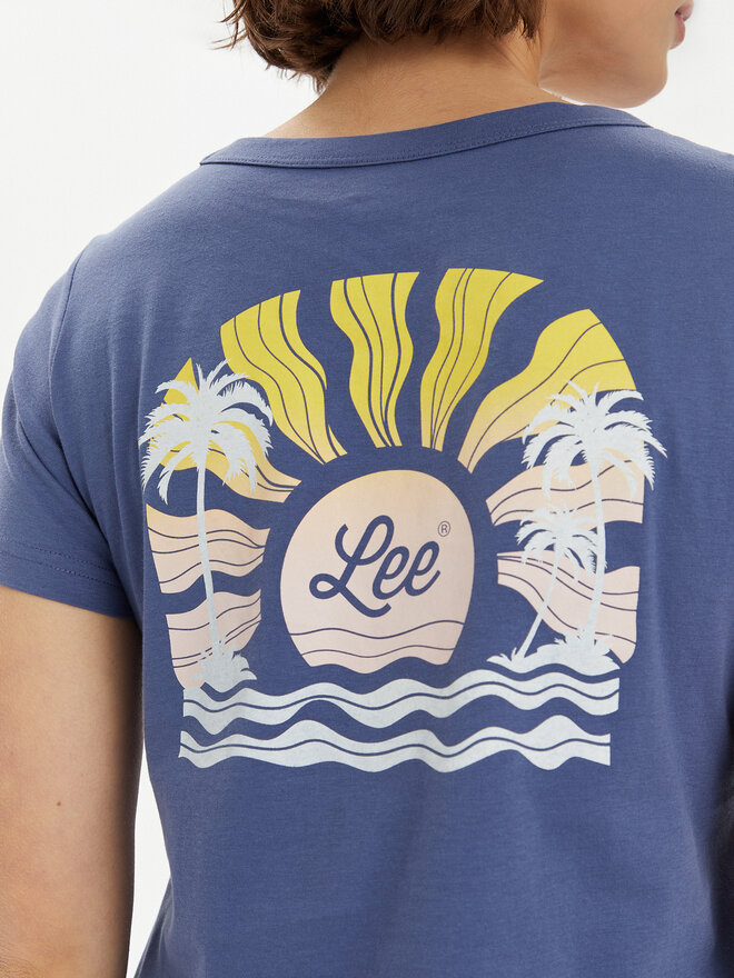 Lee Lee Póló 112350225 Sötétkék Slim Fit
