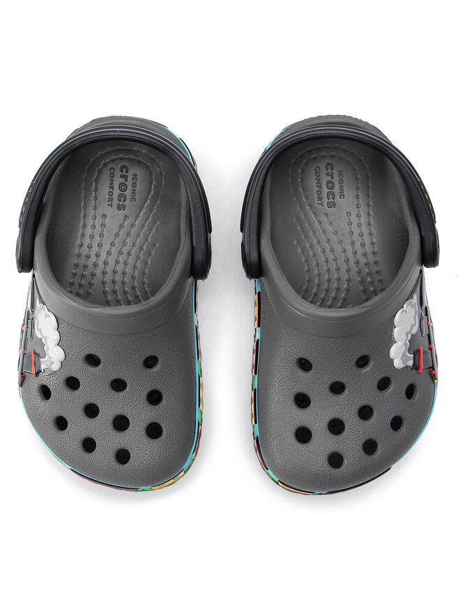 Pantoletten Crocs Crocsfl Train Band Clog K 205516 Grau | eschuhe.de