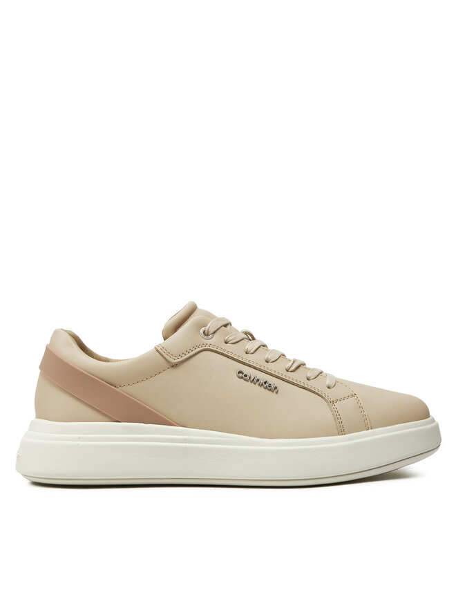 Calvin Klein Sneakersy Calvin Klein Low Top Lace Up W/ Stripe HM0HM01494 Beżowy